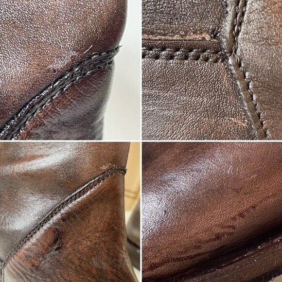 BED STU Manchester Distressed Brown Leather Tall Riding Boots BedStu Size 6.5 - Picture 11 of 16